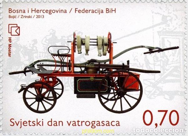 Sellos: 736254 MNH BOSNIA-HERZEGOVINA. Adm Croata 2013 D&iacute;A INTERNACIONAL DE LOS BOMBEROS