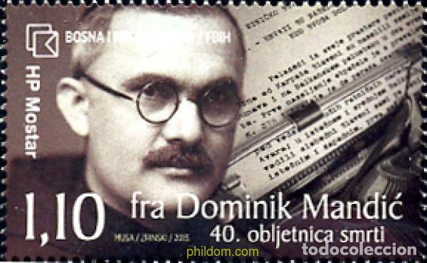 Sellos: 319778 MNH BOSNIA-HERZEGOVINA. Adm Croata 2013 PERSONAJE. 40 ANIVERSARIO DE LA MUERTE DE DOMINIK MA