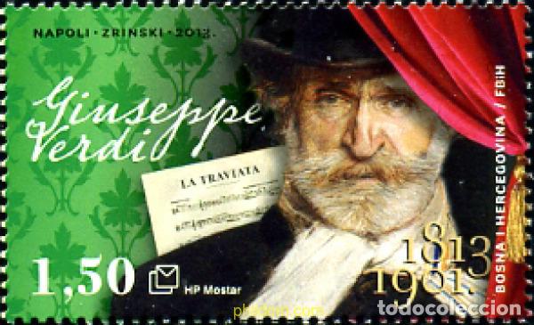 Sellos: 310959 MNH BOSNIA-HERZEGOVINA. Adm Croata 2013 BICENTENARIO DEL NACIMIENTO DE GIUSEPPE VERDI