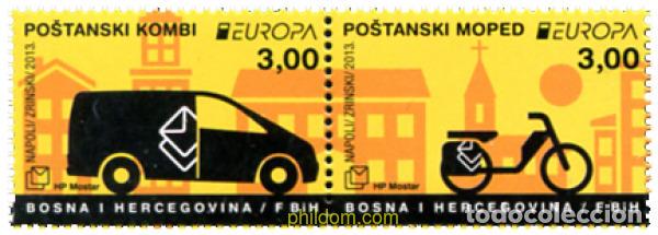 Sellos: 319422 MNH BOSNIA-HERZEGOVINA. Adm Croata 2013 EUROPA CEPT 2013 - VEHICULOS POSTALES