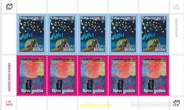 Sellos: 736269 MNH BOSNIA-HERZEGOVINA. Adm Croata 2013 NAVIDAD Y A&Ntilde;O NUEVO