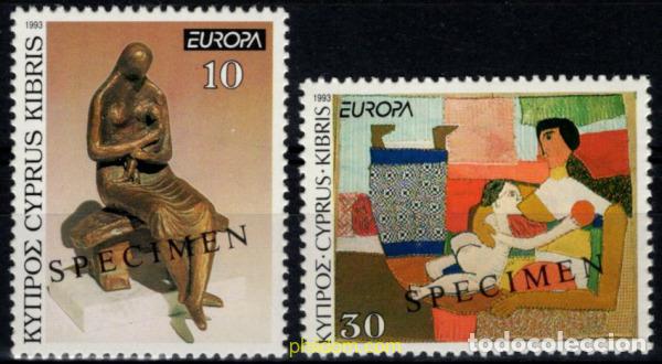 Sellos: 793825 MNH CHIPRE 1993 EUROPA CEPT. ARTE CONTEMPORANEO