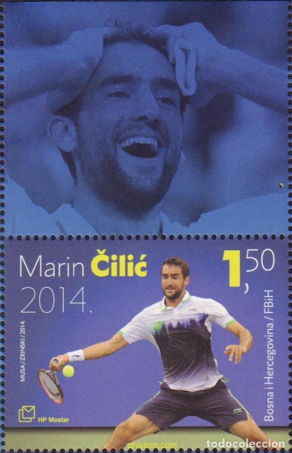 Sellos: 793847 MNH BOSNIA-HERZEGOVINA. Adm Croata 2014 PERSONAJE. MARIN CILIC