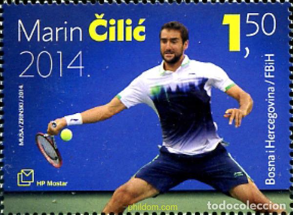 Sellos: 329973 MNH BOSNIA-HERZEGOVINA. Adm Croata 2014 PERSONAJE. MARIN CILIC
