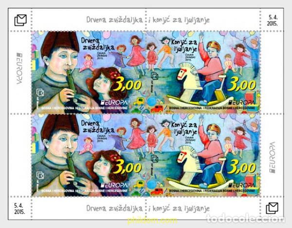 Sellos: 736238 MNH BOSNIA-HERZEGOVINA. Adm Croata 2015 EUROPA CEPT. JUGUETES ANTIGUOS