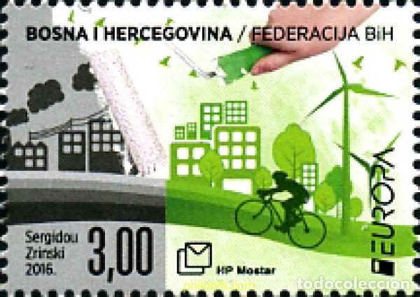 Sellos: 360883 MNH BOSNIA-HERZEGOVINA. Adm Croata 2016 EUROPA CEPT 2016 PIENSA EN VERDE