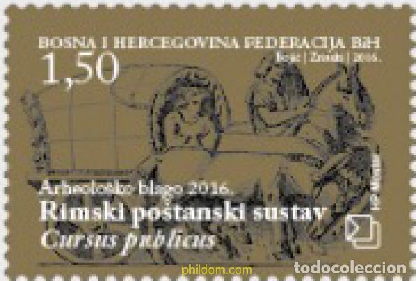 Sellos: 591523 MNH BOSNIA-HERZEGOVINA. Adm Croata 2016 TESOROS ARQUEOLOGICOS. SISTEMA POSTAL ROMANO