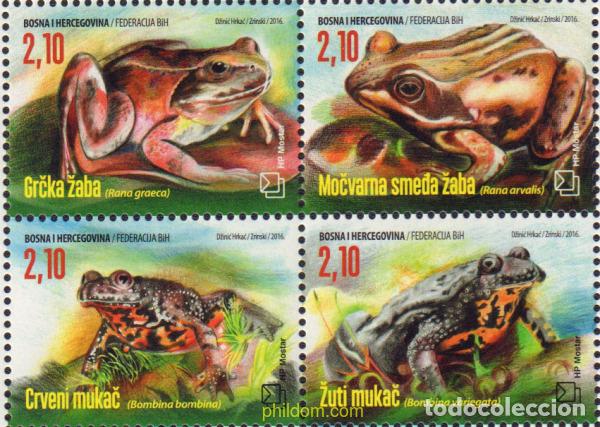 Sellos: 575513 MNH BOSNIA-HERZEGOVINA. Adm Croata 2016 FAUNA. RANAS