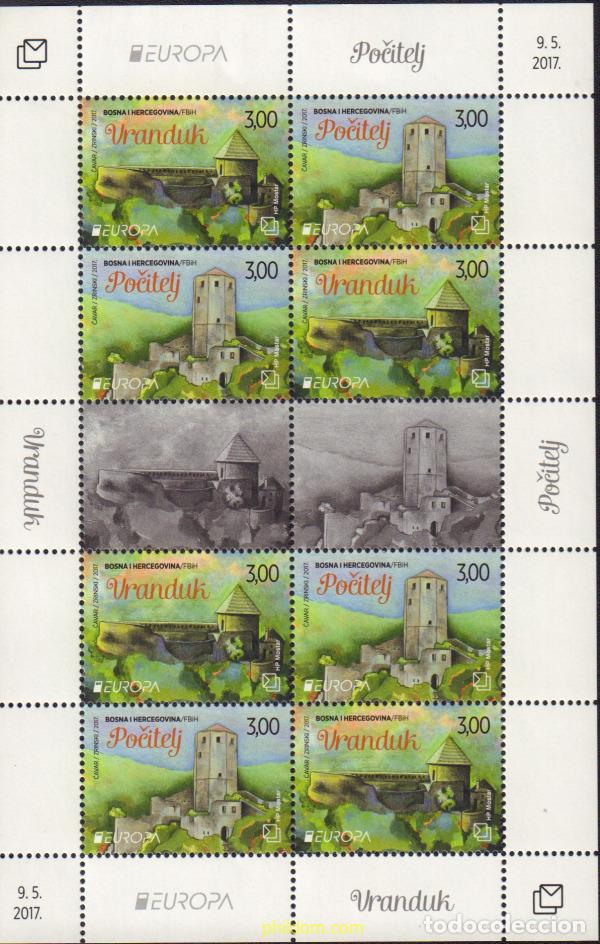 Sellos: 572395 MNH BOSNIA-HERZEGOVINA. Adm Croata 2017 EUROPA CEPT 2017 -ARQUITECTURA Y PATRIMONIO. CASTILL