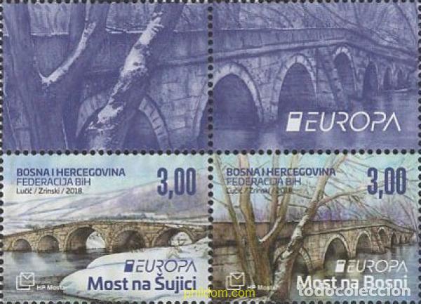 Sellos: 793946 MNH BOSNIA-HERZEGOVINA. Adm Croata 2018 EUROPA CEPT 2018 -ARQUITECTURA Y PATRIMONIO. PUENTES