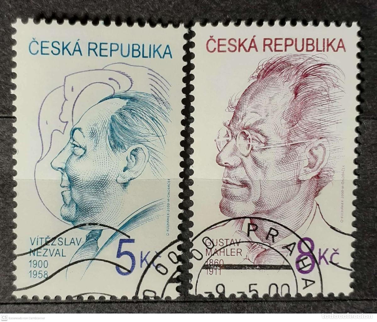 Sellos: REP&Uacute;BLICA CHECA n&deg; 247/248&deg; Personalidades. Serie completa