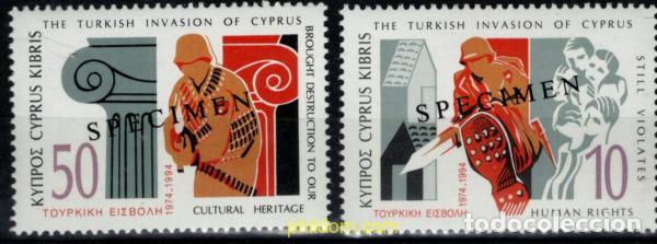 Sellos: 793965 MNH CHIPRE 1994 20 ANIVERSARIO DE LA INVASION TURCA Y DE LA OCUPACION DE CHIPRE