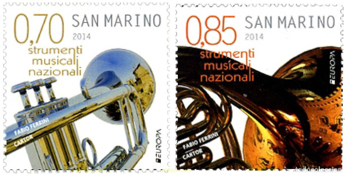 Sellos: 320806 MNH SAN MARINO 2014 EUROPA CEPT 2014 - INSTRUMENTOS MUSICALES