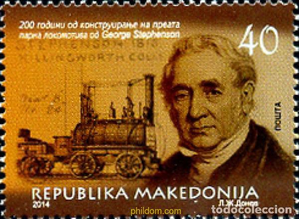 Sellos: 321864 MNH MACEDONIA 2014 G STEPHENSON