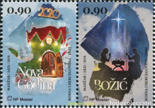 Sellos: 619987 MNH BOSNIA-HERZEGOVINA. Adm Croata 2019 NAVIDAD 2019 Y A&Ntilde;O NUEVO