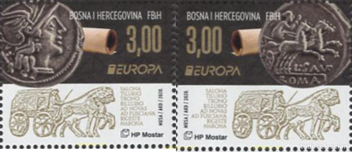 Sellos: 736180 MNH BOSNIA-HERZEGOVINA. Adm Croata 2020 EUROPA CEPT 2020 - ANTIGUAS RUTAS POSTALES