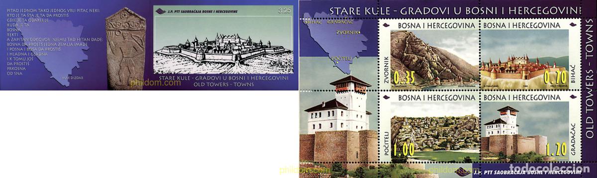 Sellos: 636013 MNH BOSNIA-HERZEGOVINA 1998 VILLAS HISTORICAS