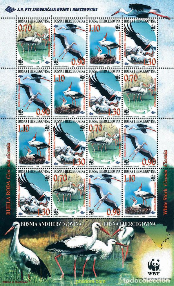 Sellos: 12685 MNH BOSNIA-HERZEGOVINA 1998 CIG&Uuml;E&Ntilde;A BLANCA