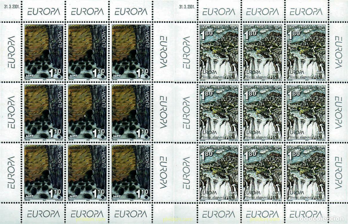 Sellos: 8693 MNH BOSNIA-HERZEGOVINA. Adm Croata 2001 EUROPA CEPT. CONSTRUCCION EUROPEA