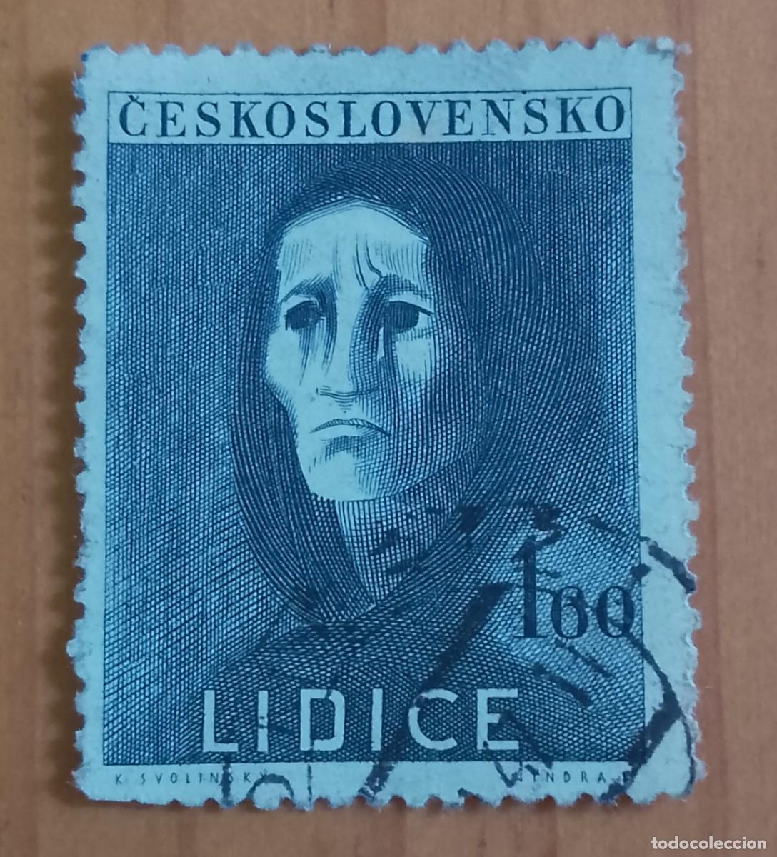 Sellos: CHECOSLOVAQUIA - V/F 1,60 - LIDICE
