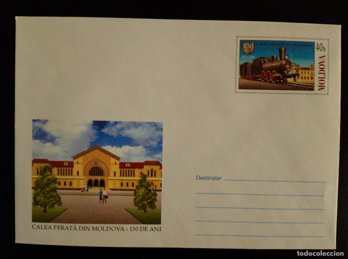 Sellos: Moldavia sello postal nuevo ferrocarril locomotora 130 a&ntilde;os 2001 tren