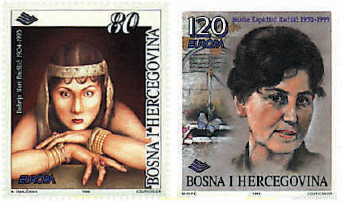 Sellos: 78049 MNH BOSNIA-HERZEGOVINA 1996 EUROPA CEPT. MUJERES CELEBRES