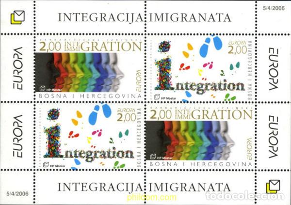 Sellos: 197552 MNH BOSNIA-HERZEGOVINA. Adm Croata 2006 EUROPA CEPT. LA INTEGRACION DE LOS INMIGRANTES SEGUN