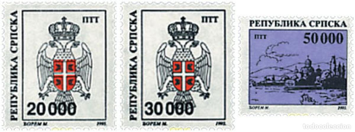 Sellos: 794148 MNH BOSNIA-HERZEGOVINA. Adm Serbia 1993 MOTIVOS VARIOS