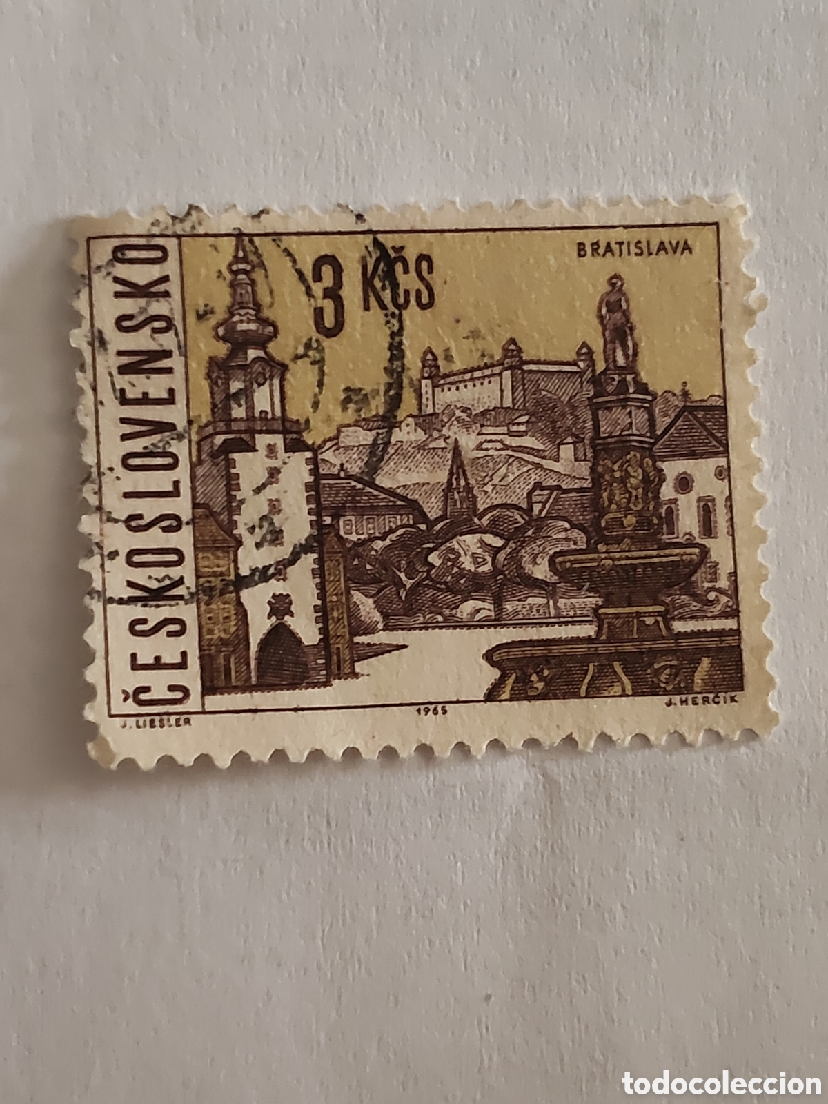 Sellos: Sello de Checoslovaquia ciudades Bratislava 1965