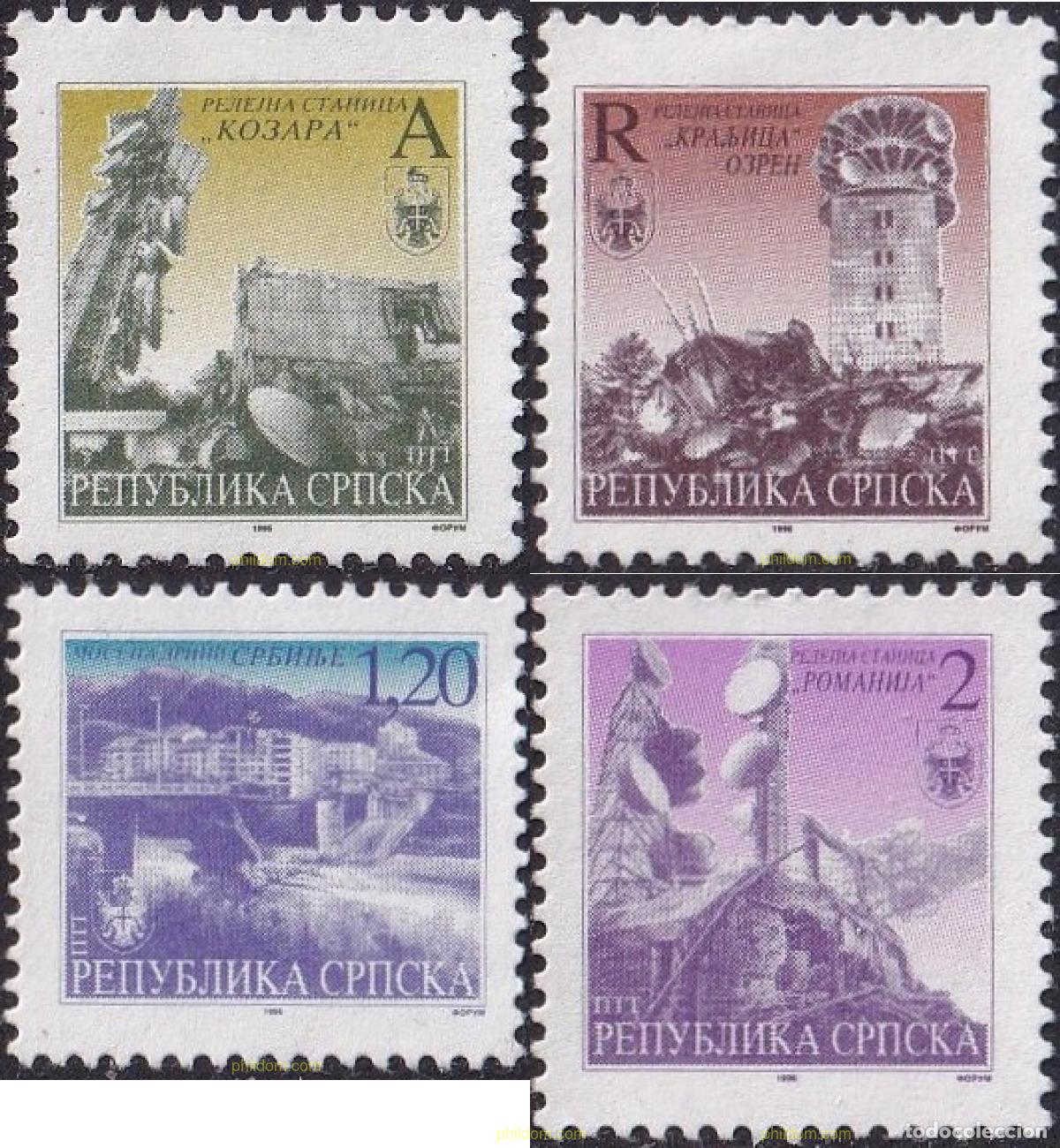 Sellos: 794151 MNH BOSNIA-HERZEGOVINA. Adm Serbia 1996 PUENTES Y REPETIDORES