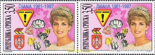 Sellos: 166122 MNH BOSNIA-HERZEGOVINA. Adm Serbia 1997 HOMENAJE A DIANA. PRINCESA DE GALES (1961-1997)