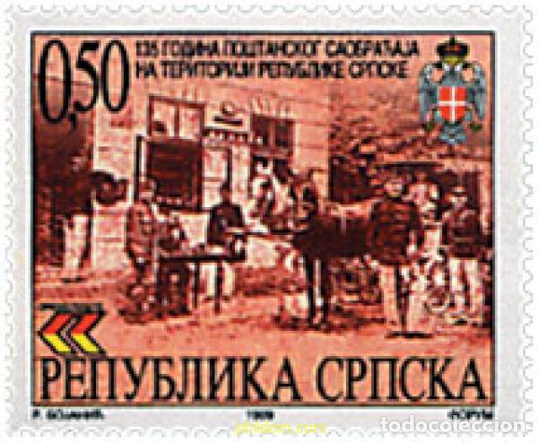 Sellos: 81093 MNH BOSNIA-HERZEGOVINA. Adm Serbia 1999 135 ANIVERSARIO DEL CORREO