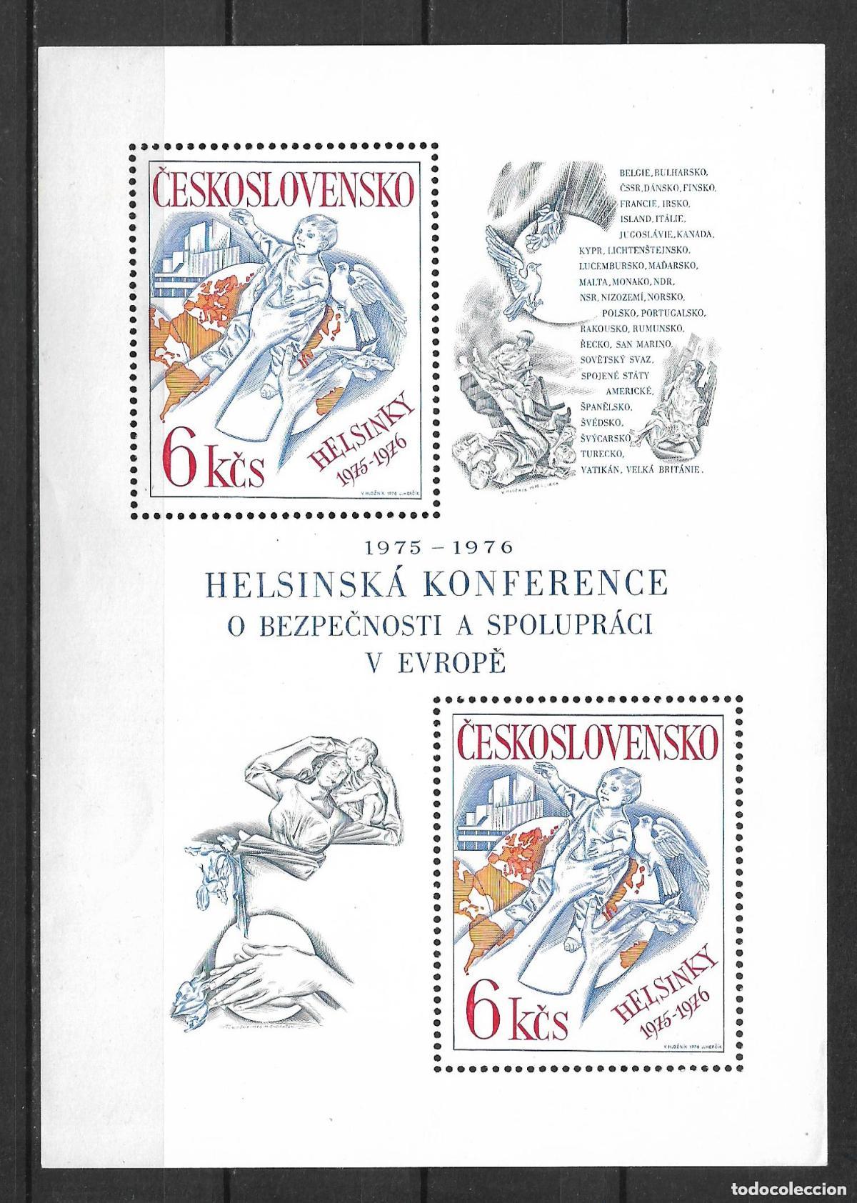 Sellos: checoslovaquia 1975 Conferencia de Seguridad de Helsinki ** mnh - 187