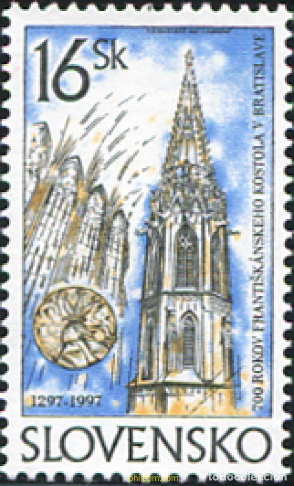 Sellos: 156561 MNH ESLOVAQUIA 1997 700 ANIVERSARIO DE LA IGLESIA FRANCISCANA DE BRATISLAVA