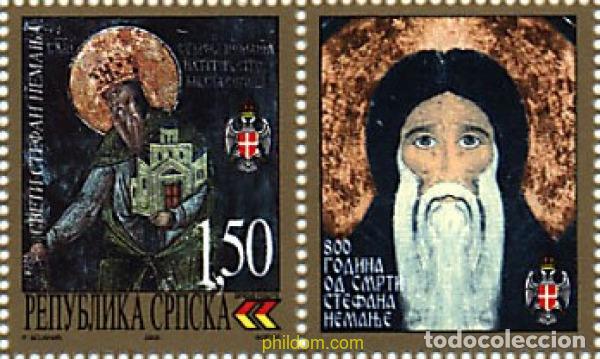 Sellos: 794299 MNH BOSNIA-HERZEGOVINA. Adm Serbia 2000 800 ANIVERSARIO DE LA MUERTE DE ETIENNE NEMANJA