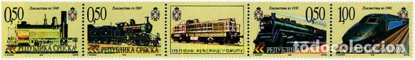 Sellos: 6194 MNH BOSNIA-HERZEGOVINA. Adm Serbia 2000 175 ANIVERSARIO DEL FERROCARRIL