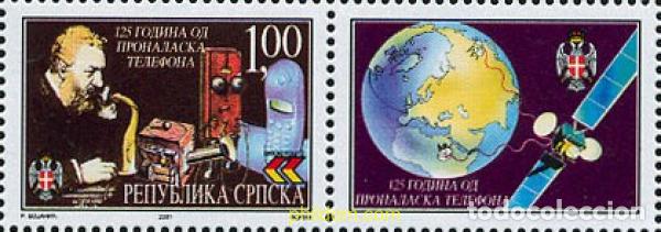 Sellos: 794310 MNH BOSNIA-HERZEGOVINA. Adm Serbia 2001 125 ANIVERSARIO DE LA INVENCION DEL TELEFONO