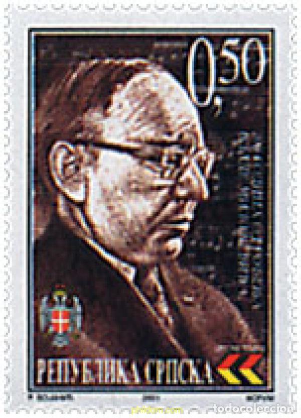 Sellos: 81112 MNH BOSNIA-HERZEGOVINA. Adm Serbia 2001 ANIVERSARIO DEL NACIMIENTO DE VLADO MILOSEVIC
