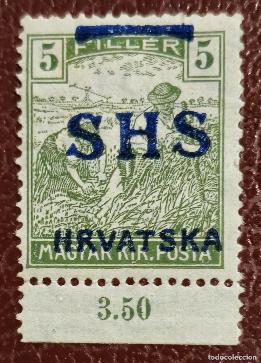 Francobolli: SELLO NUEVO CROACIA 1918 - SELLO DE HUNGR&Iacute;A SOBREIMPRESO