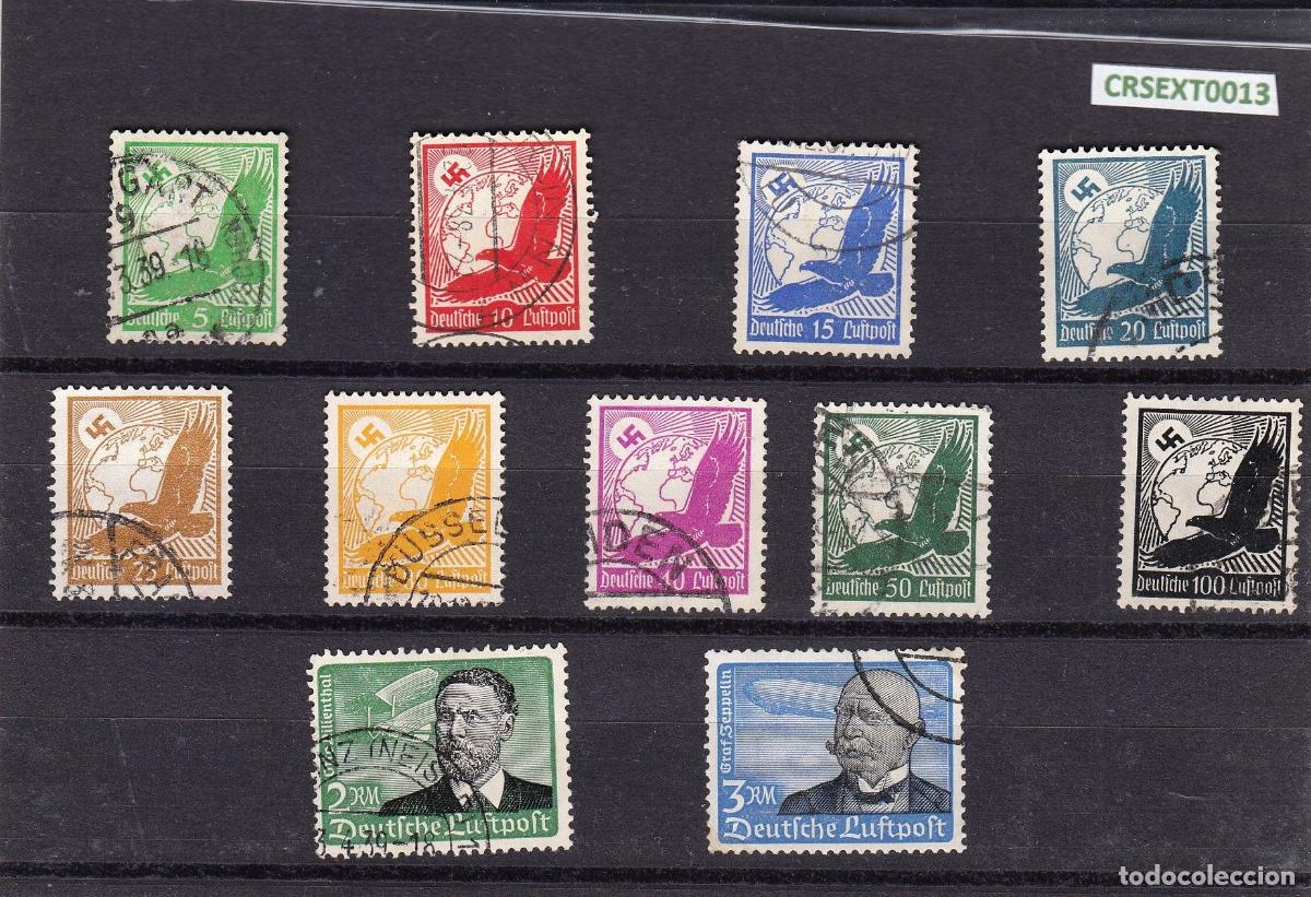 Sellos: CRSEXT0013 SELLOS ALEMANIA IMPERIO AEREOS N&ordm; CAT AV 43-53 USADOS