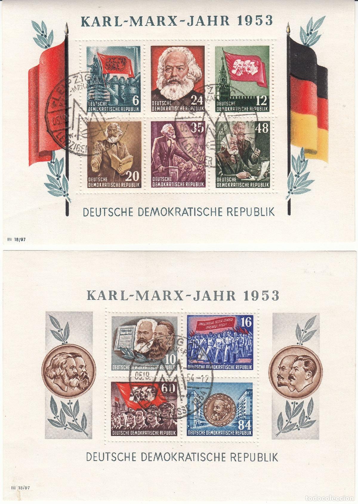 Sellos: CRSEXT0017 SELLO ALEMANIA ORIENTAL B 2-3 HOJAS BLOQUES USADOS