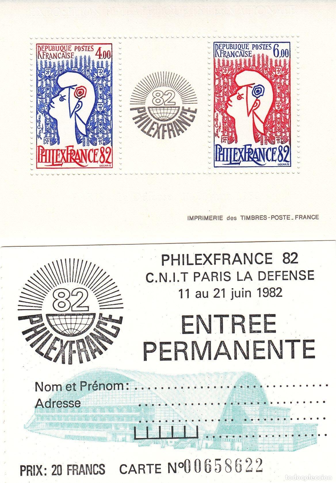 Briefmarken: CRSEXT0091 SELLOS FRANCIA N&ordm; CAT H.B. 8 XX INCLUYE ENTRADA A LA EXPOSICION SIN CHARNELA