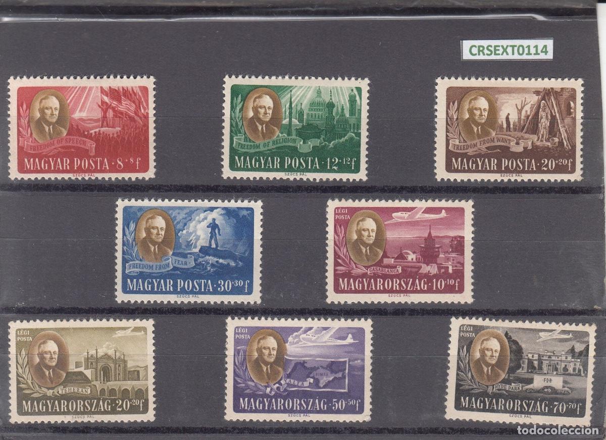 Timbres: CREXT0114 SELLOS HUNGRIA N&ordm; CAT 879-82 X + AV66-9 X CON CHARNELA
