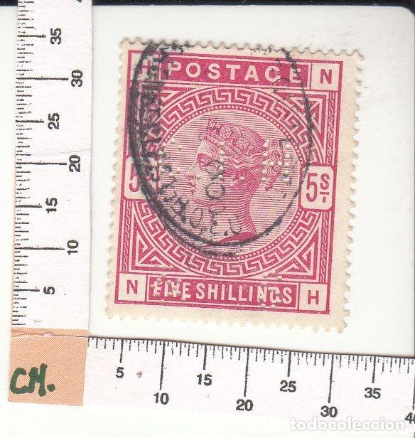 Sellos: CREXT0133 SELLO INGLATERRA N&ordm; CAT 43 USADO. PERFORADO C.I.H. 8S FILIGRANA ANCHA USADO