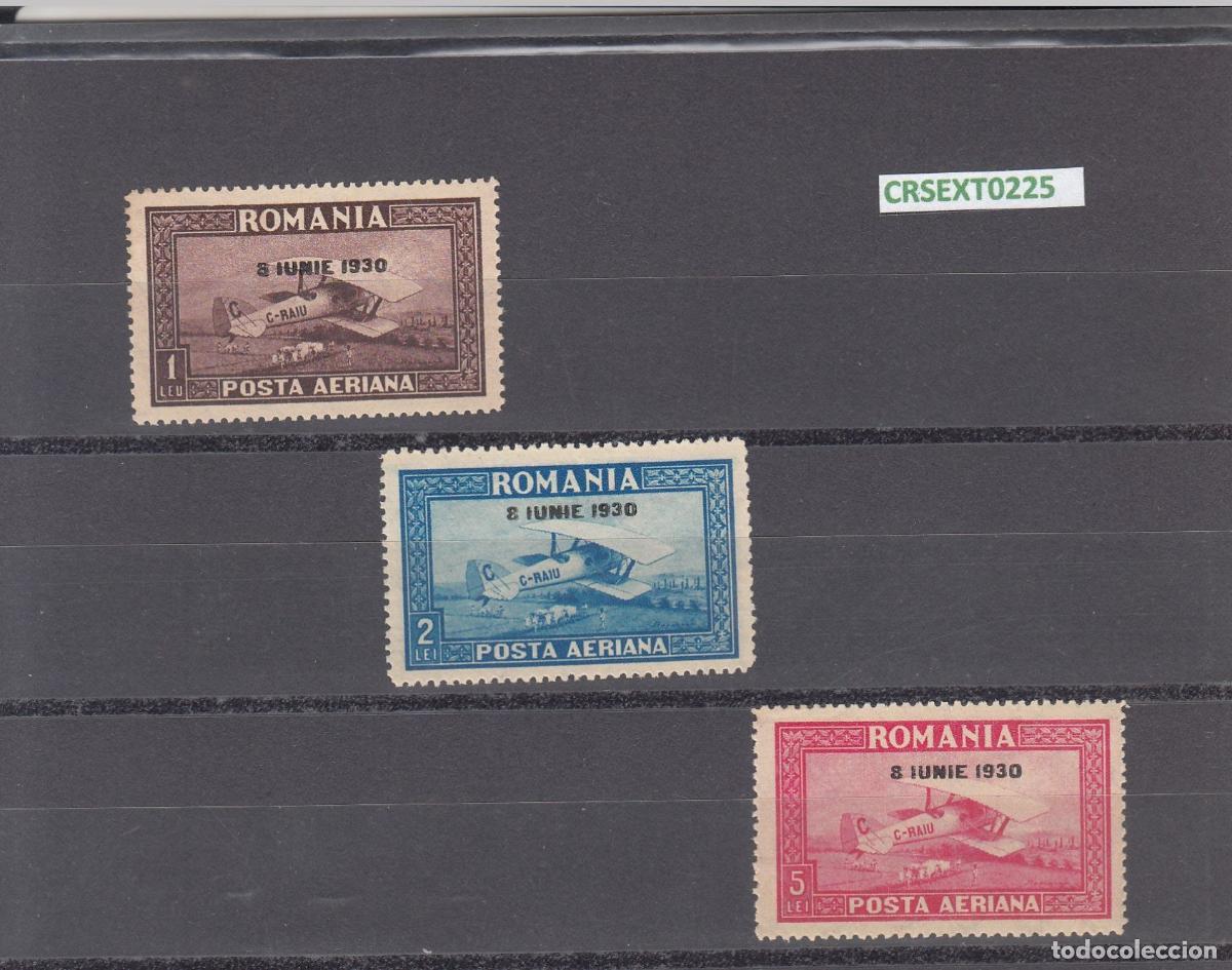 Timbres: CRSEXT0225 SELLOS RUMANIA AEREO N&ordm; 4-6 X CON CHARNELA
