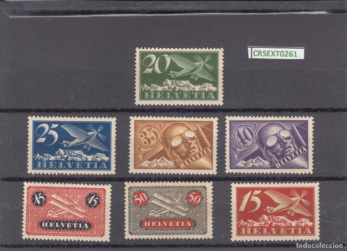 Selos: CRSEXT0261 SELLOS SUIZA AEREOS N&ordm; CAT AV 3-9 CON CHARNELA