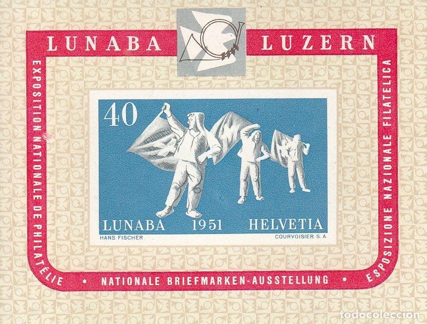 Selos: CRSEXT0265 SELLOS SUIZA HOJA BLOQUE N&ordm; CAT 14 SIN CHARNELA