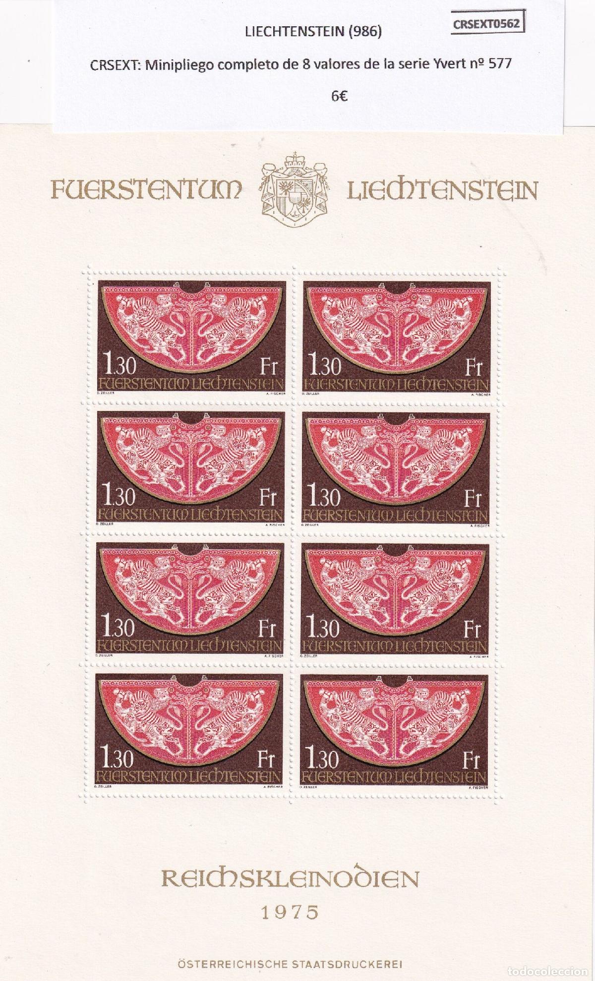 Stamps: CRSEXT0562 SELLOS LIECHTENSTEIN Minipliego completo VER DESCRIPCION