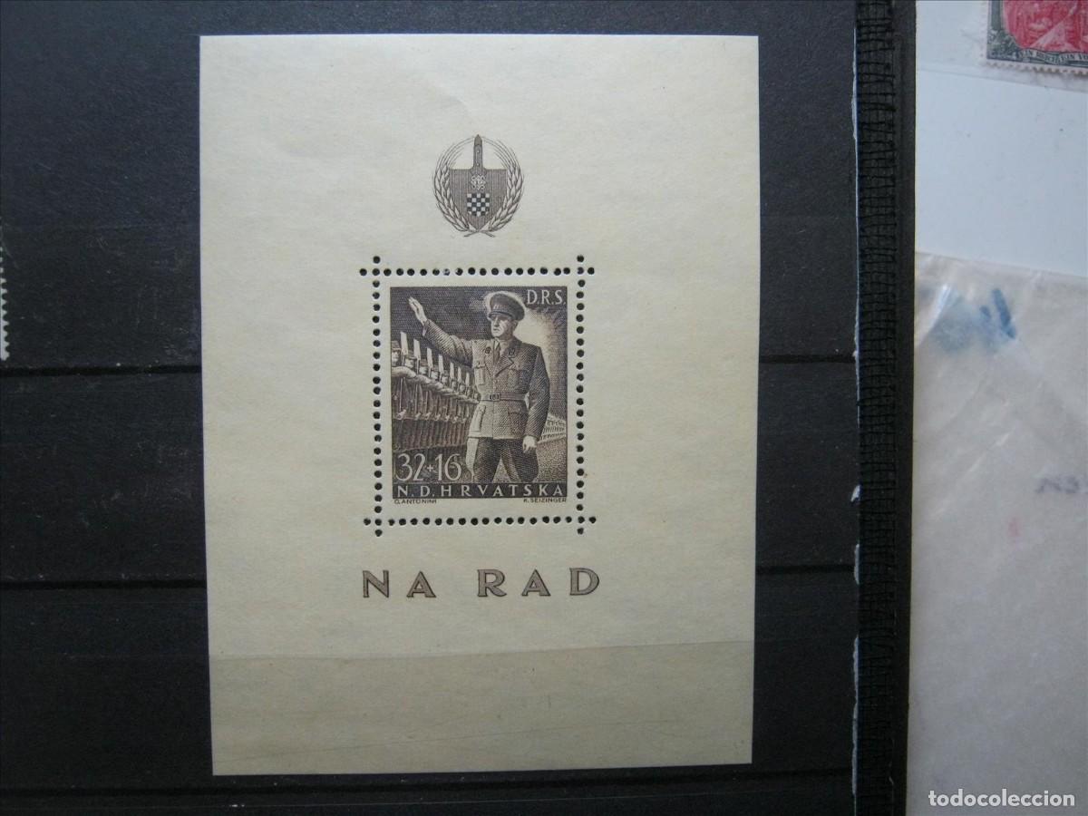 Francobolli: CROACIA 1944 HOJA BLOQUE YVERT HB 7 MNH** SIN CHARNELA LUJO.