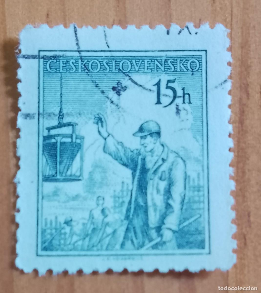 Sellos: CHECOSLOVAQUIA - V/F 15 H - A&Ntilde;O 1954 - OFICIOS